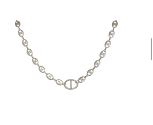 MSN Shiny Silver / Clear Chain Neckless