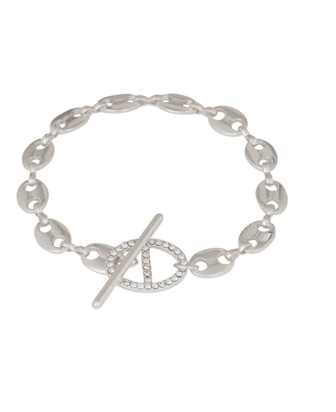 MSB shiny Silver/ Clear Chain Bracelet