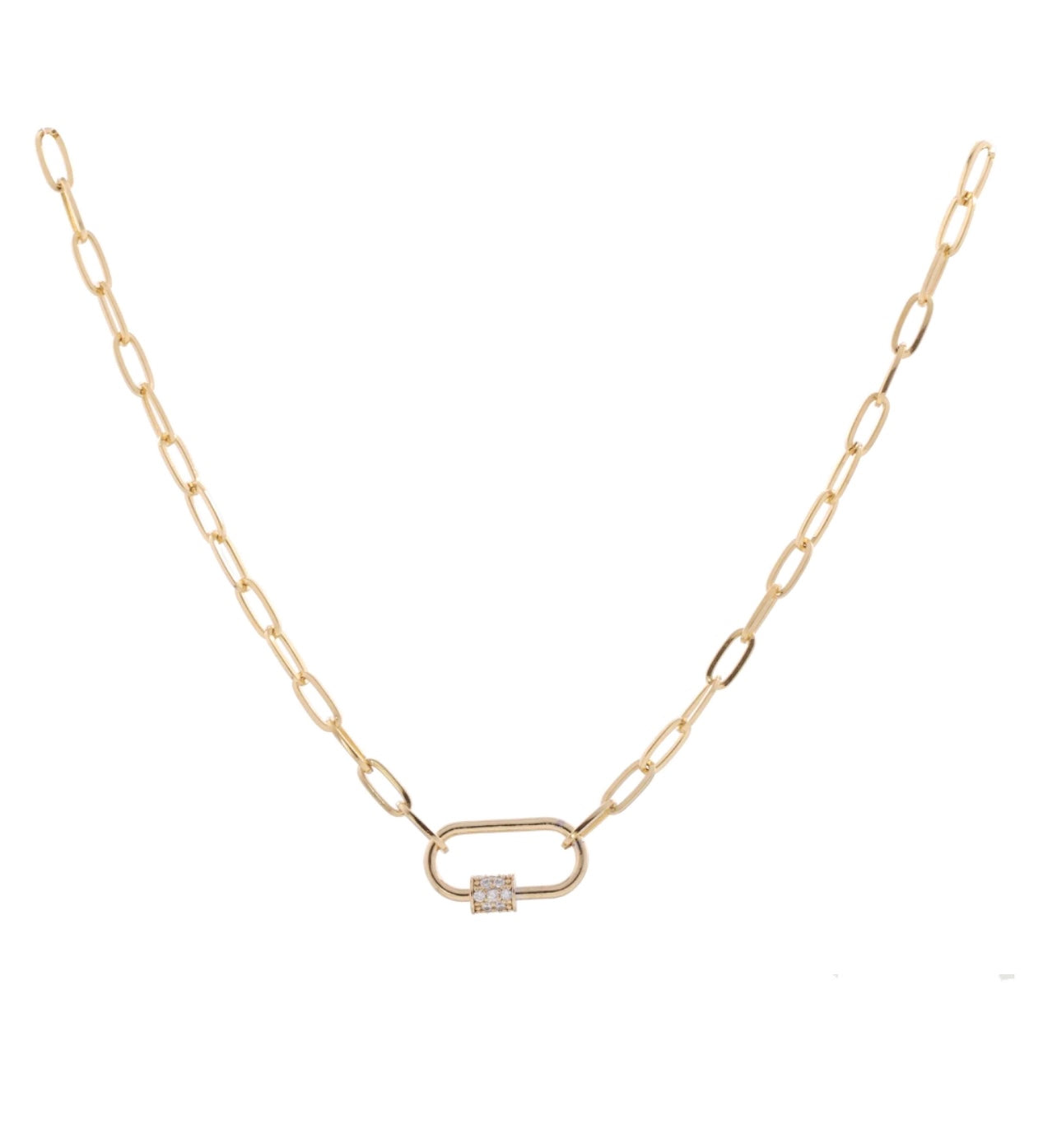 MSB Shiny Gold/ Oval Necklace