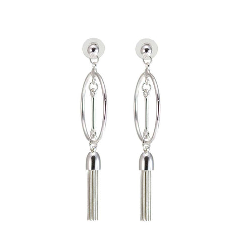 MFCE Long Silver Earring