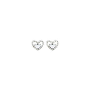 MFBE Heart Matt Silver Earring