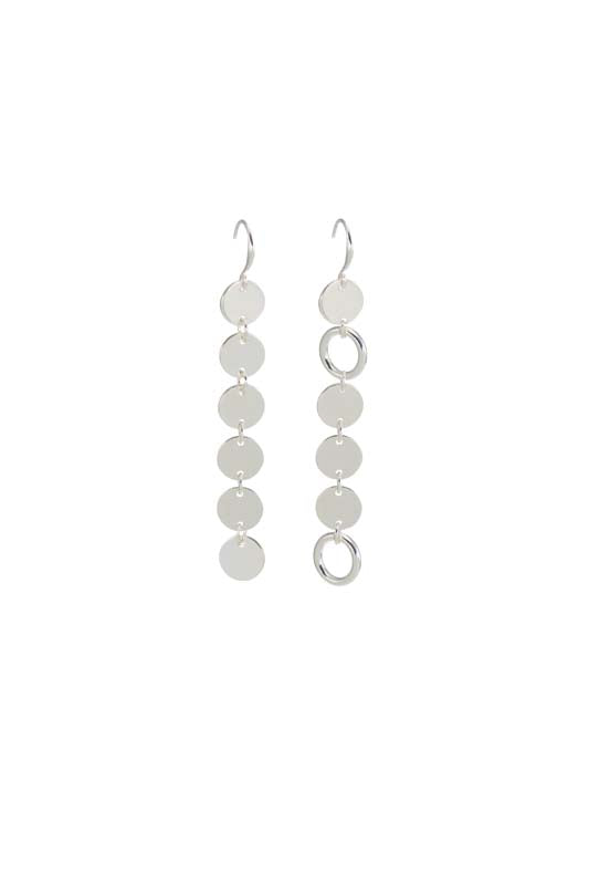 MFBE Long Shiny Silver Earring