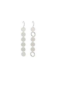 MFBE Long Shiny Silver Earring