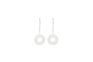 MFBE Circle Shiny Silver Earring