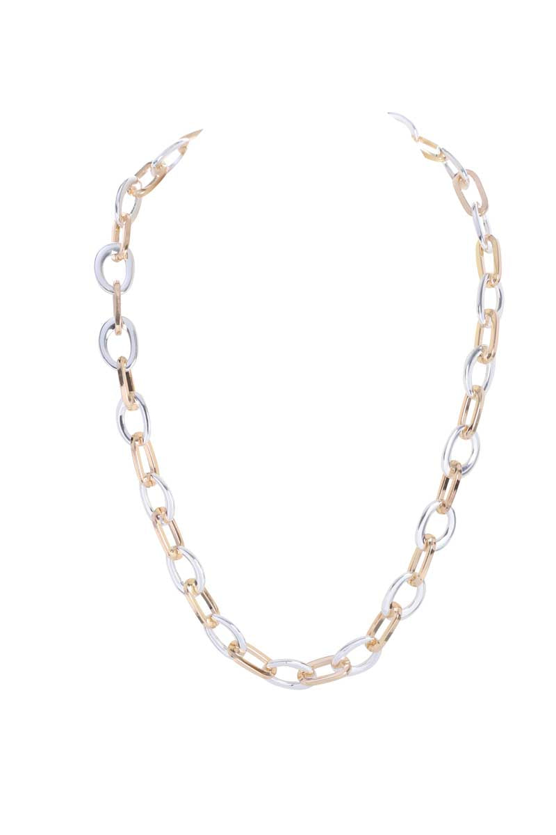 MFCN Chain Link Silver/Gold  Necklace