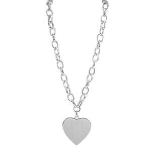 MFCN Heart Shiny Silver Necklace