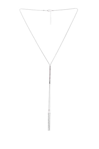 MFCN Lariat Light Burnished silver Necklace