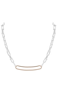 MFCN Short Chain Silver/Light Gold Necklace