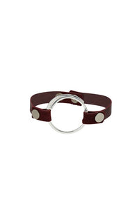 MFB Shiny Silver/ Burgundy Bracelet