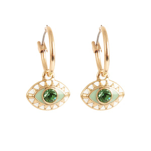 A&C Colorama Green /Gold Plated Earrings