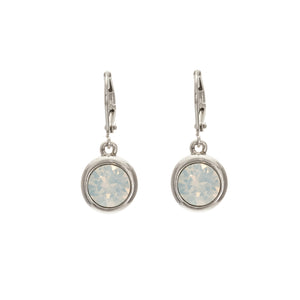 MME Round drop Earring with Opel Crystal