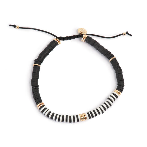 A&C Heishi Delight Black/ White Bracelet