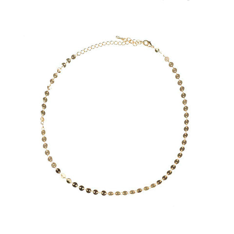 MSN Gold Chain Coin Choker Necklace